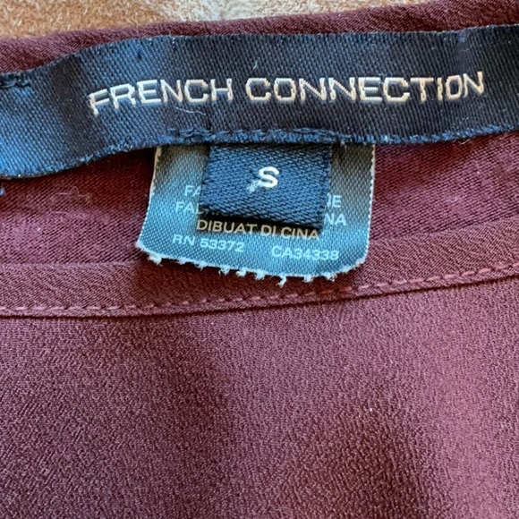 𝅺French Connection 3/4 Sleeve Blouse in Burgundy - S - Picture 6 of 6